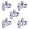 Hausen 1/2 in. Nom Comp Inlet x 3/8 in. OD Comp Outlet 1/4-Turn Angle Valve, 5PK HA-SS103-5